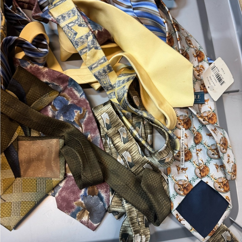 Multicolor Patterned Silk Ties - image 6
